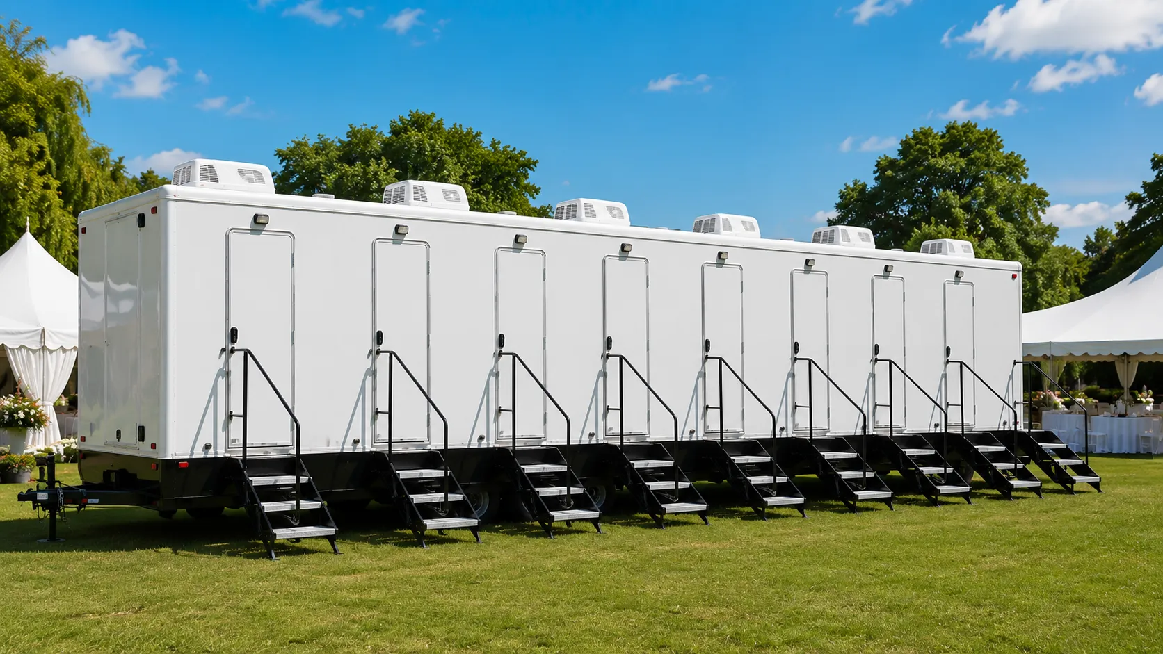 8 Stall Restroom Trailer in Walnut Creek, CA